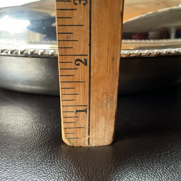 Vintage W.M.Rogers Silverplate Oval 12" Covered Serving Bowl w/insert - Picture 10 of 12